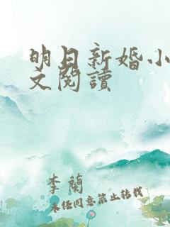 明日新婚小说全文阅读