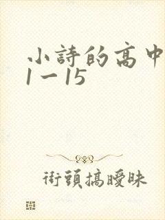 小诗的高中日记1一15
