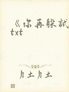 《你再躲试试》txt