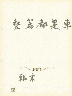 整篇都是车的肉