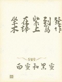 坐在紫到发黑的木棒上写作业