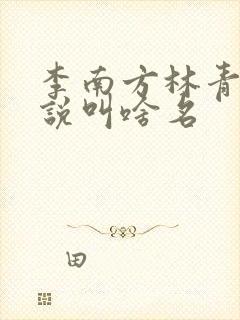 李南方林青青小说叫啥名