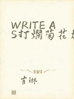 WRITE AS打烂菊花加姜