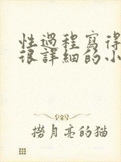 性过程写得很黄很详细的小说