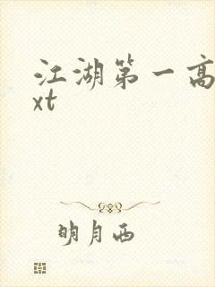 江湖第一高手txt