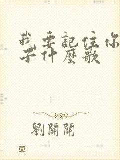 我要记住你的样子什么歌