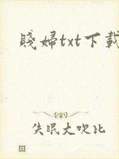 贱妇txt下载