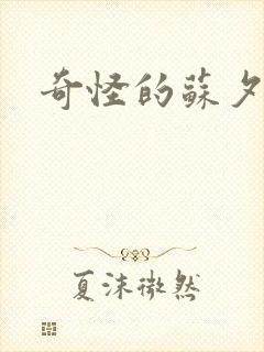 奇怪的苏夕