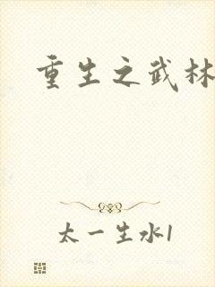 重生之武林新史