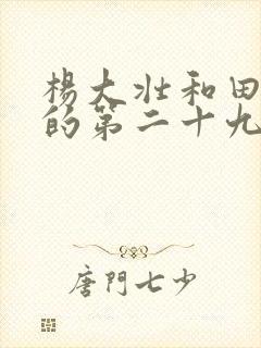 杨大壮和田桂花的第二十九