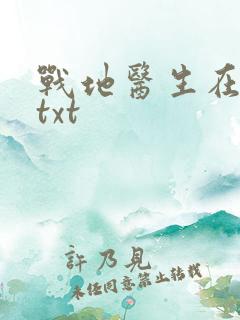 战地医生在都市txt