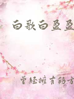 白歌白盈盈小说