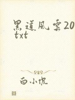 黑道风云20年 txt