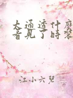 太通透什么毛都看见了时装