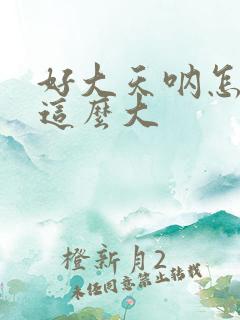 好大天呐怎么会这么大