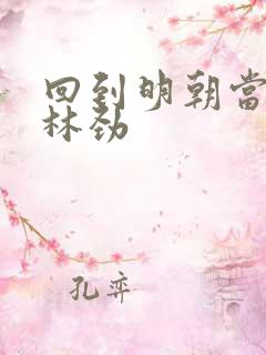 回到明朝当王爷林劲