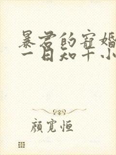 暴君的宠婚日常一日知千小说免费