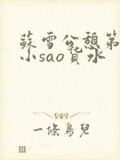 苏雪公憩第一章小sao货水