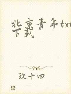 北京青年txt下载