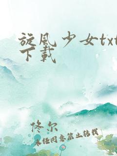 旋风少女txt下载