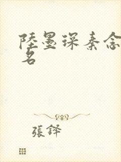 陆墨琛秦念小说名