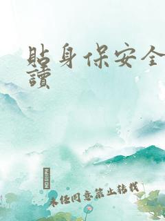 贴身保安全文阅读
