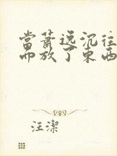 当萧逸沉往你里面放了东西小玩具