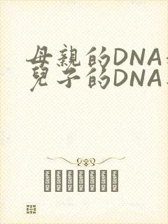母亲的DNA和儿子的DNA是一样的吗