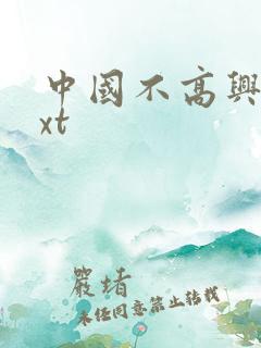 中国不高兴 txt