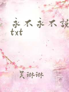 永不永不说再见txt