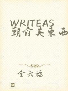 WRITEAS朝俞夹东西