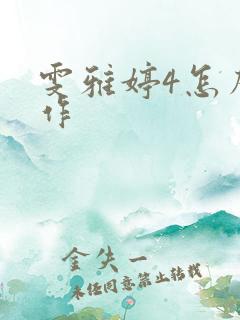 雯雅婷4怎么操作