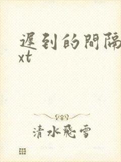 迟到的间隔年txt