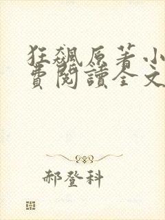 狂飙原著小说免费阅读全文