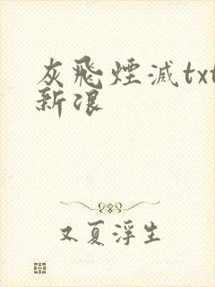灰飞烟灭txt新浪