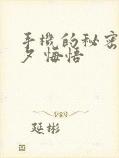 手机的秘密 七夕 悔悟