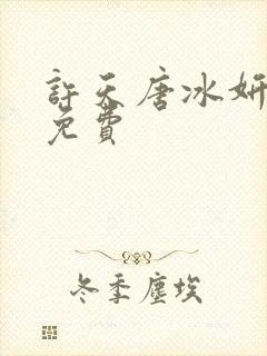 许天唐冰妍小说免费