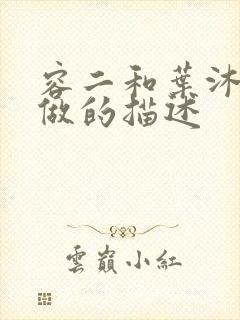 容二和叶沐走着做的描述