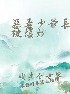 恶毒少爷长大后被爆炒