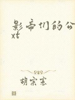 影帝们的公寓txt