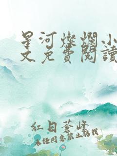 星河灿烂小说全文免费阅读