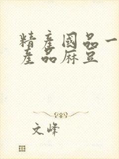 精产国品一二三产品麻豆