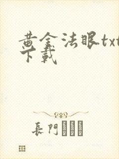 黄金法眼txt下载