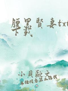 腹黑贤妻txt下载