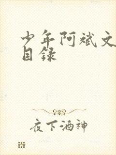 少年阿斌文说读目录