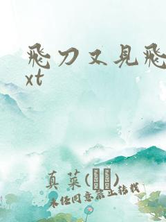 飞刀又见飞刀txt