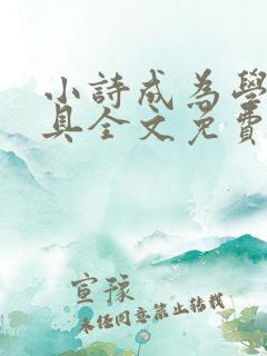 小诗成为学校教具全文免费阅读无弹窗