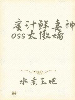 蜜汁鲜妻神君Boss太傲娇