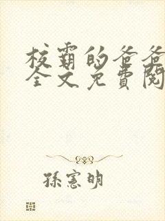 校霸的爸爸小说全文免费阅读