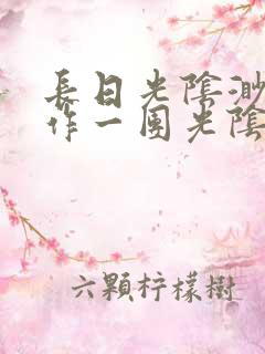 长日光阴渺渺乱作一团光阴似箭